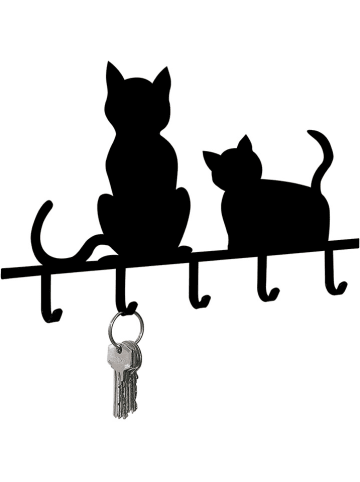 Wenko Schlüsselboard in Schwarz - (B)20 x (H)15 cm