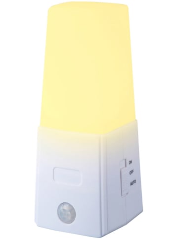 Wenko LED-Nachtleuchte in Weiß - (H)12,5 cm