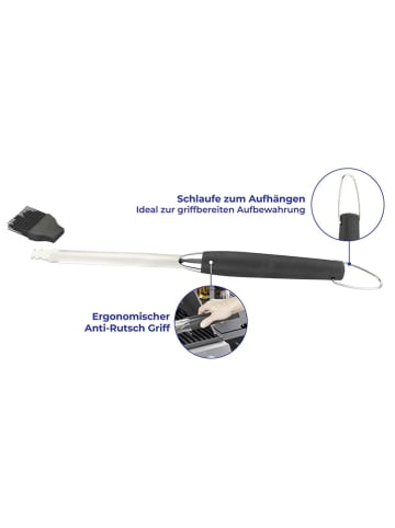 Wenko Backpinsel in Silber/ Schwarz - (L)47 x (B)4,2 cm