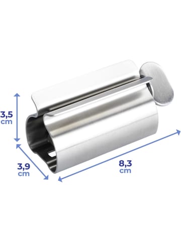 Wenko 3-delige set: tubeklemmen zilverkleurig - (H)8,3 cm