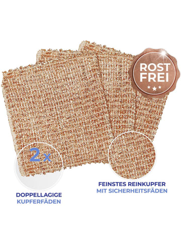 Wenko 10-delige set: koperen doeken lichtbruin - (L)16 x (B)13 cm