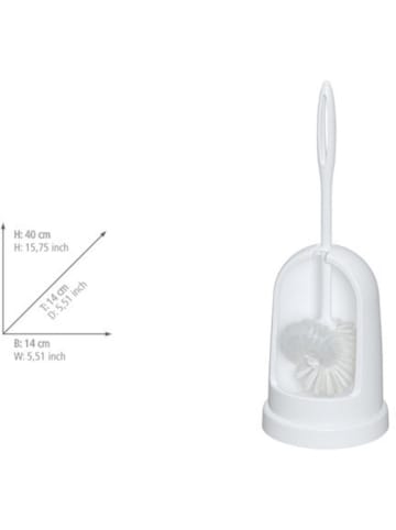 Wenko Toiletborstelgarnituur wit - (H)40 x Ø 14 cm