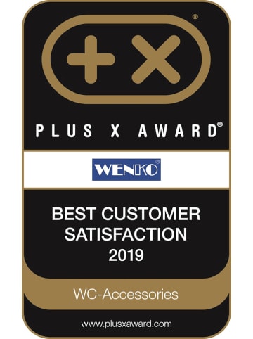 Wenko Zestaw WC w kolorze białym - wys. 40 x Ø 14 cm