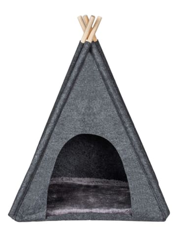Wenko Vilten dierentent "Tipi" antraciet - (B)45 x (H)60 x (D)45 cm