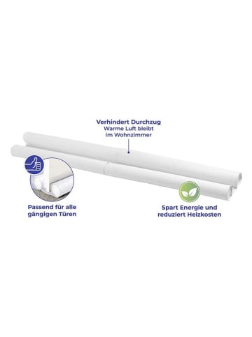 Wenko 2er-Set: Zugluft-Stopper in Weiß - (B)80 x (H)13 cm
