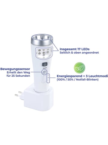 Wenko Lednachtlamp wit - (B)10 x (H)17 x (D)5 cm