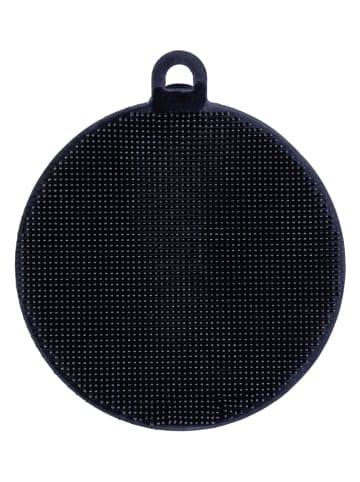 Wenko 4-delige set: waslappen zwart - (B)14 x (H)1,5 x (D)12 cm