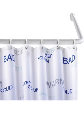 Wenko Douchegordijn-hoekstang wit