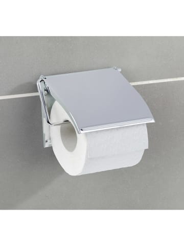 Wenko Toilettenpapierhalter ''Cover'' in Silber - (B)13,5 x (H)12 x (T)2,5 cm