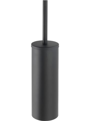 Wenko Roestvrijstalen toiletborstelgarnituur "Bosio" zwart - (B)9 x (H)40,5 x (D)13 cm