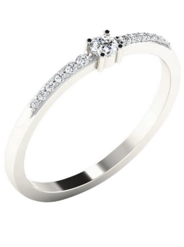 Vittoria Jewels Witgouden ring met diamanten