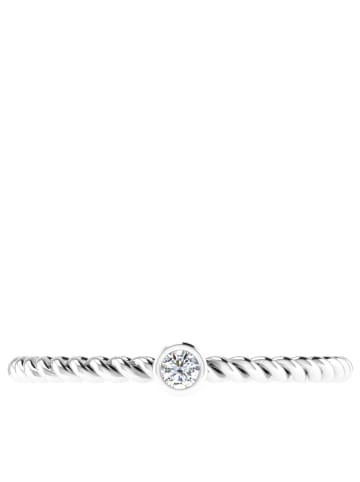 Vittoria Jewels Witgouden ring met diamant