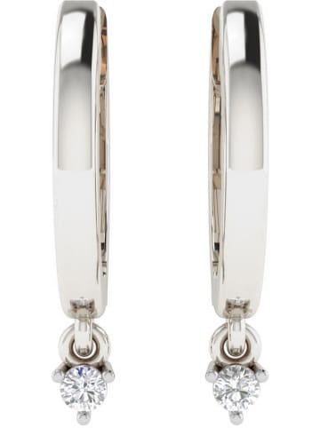 Vittoria Jewels Witgouden creolen met diamanten