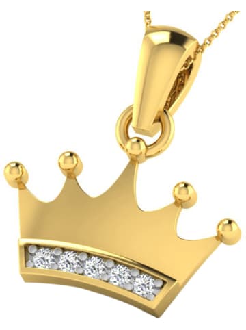 Vittoria Jewels Gouden ketting met diamanten hanger - (L)40 cm