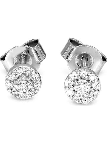 Vittoria Jewels Witgouden oorstekers met diamanten