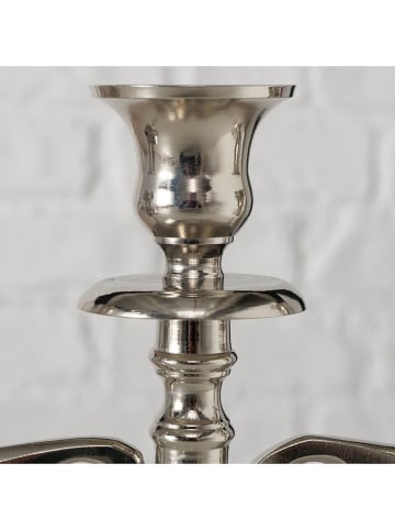 Boltze Świecznik "Varas" w kolorze srebrnym - wys. 26 cm