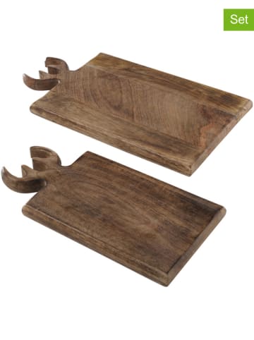 Boltze Deski do krojenia (2 szt.) "Vaasa" w kolorze beżowym