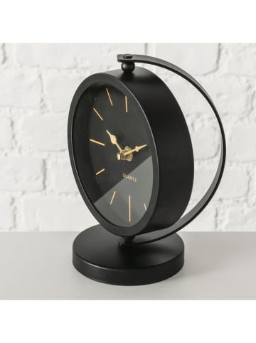 Boltze Tischuhr "Balia" in Schwarz - (B)16 x (H)20 x (T)10 cm