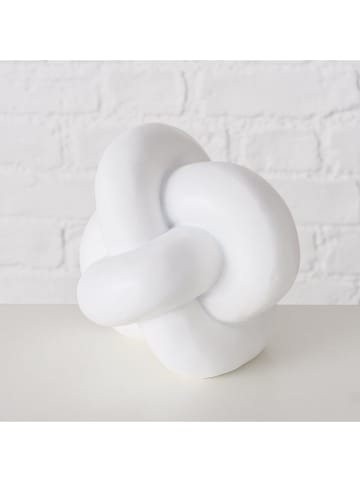 Boltze Skulptur "Knotty" wit - (B)14 x (H)15 cm
