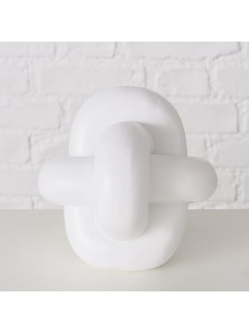 Boltze Skulptur "Knotty" wit - (B)14 x (H)15 cm