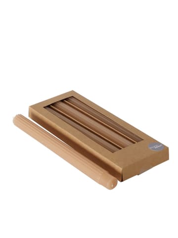 Boltze Świece (4 szt.) "Classic" w kolorze jasnobrązowym - wys. 26 cm