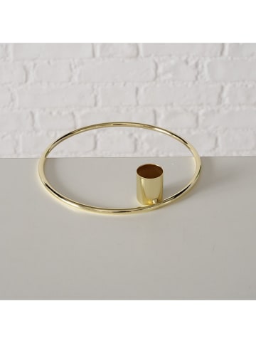 Boltze Kerzenleuchter "Circulus" in Gold - (H)3 cm