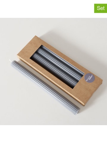 Boltze Świece (4 szt.) "Classic" w kolorze szarym - wys. 25 cm