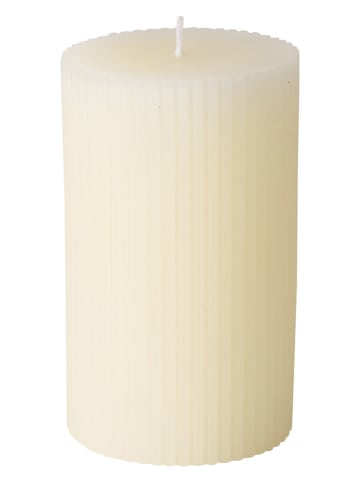 Boltze Świeca walcowa "Casual" w kolorze kremowym - wys. 10 x Ø 6 cm