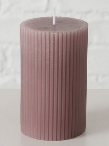 Boltze Stumpenkerze ''Classic'' in Taupe - (H)10 x Ø 6 cm