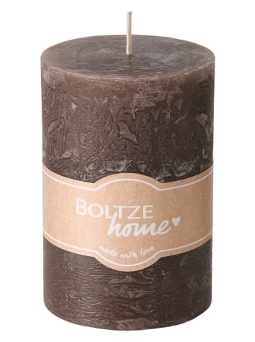 Boltze Stumpenkerze ''Casual'' in Taupe - (H)10 x Ø 7 cm