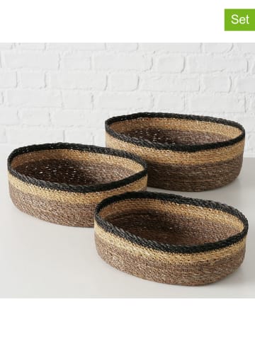 Boltze 3er-Set: Körbe "Babou" in Beige/ Braun