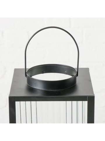 Boltze Laterne "Optica" in Schwarz - (B)16,5 x (H)34 cm