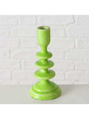 Boltze Świecznik "Kalea" w kolorze zielonym - wys. 18,5 cm