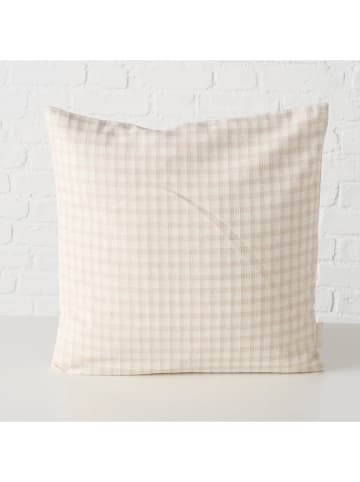 Boltze Kissen "Checks" in Beige - (L)45 x (B)45 cm
