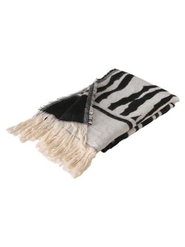 Boltze Wohndecke ''Afrique'' in Schwarz/ Beige - (L)180 x (B)125 cm