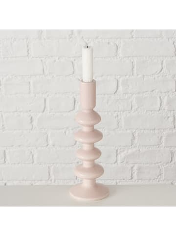 Boltze Kerzenleuchter "Luna" in Rosa - (H)26 cm