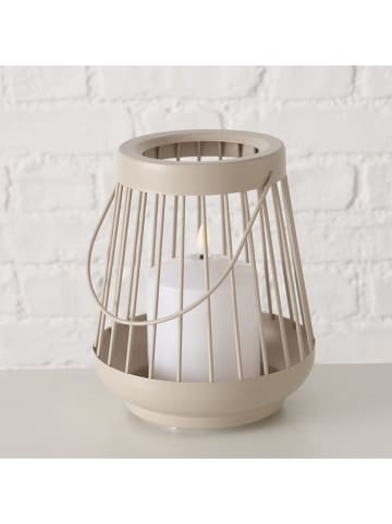 Boltze LED-Windlicht "Fadi" in Beige - (H)18 cm