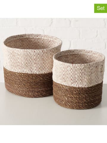 Boltze 2er-Set: Körbe "Eija" in Braun 