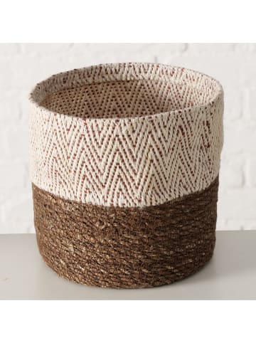 Boltze Koszyki (2 szt.) "Eija" w kolorze brązowo-białym