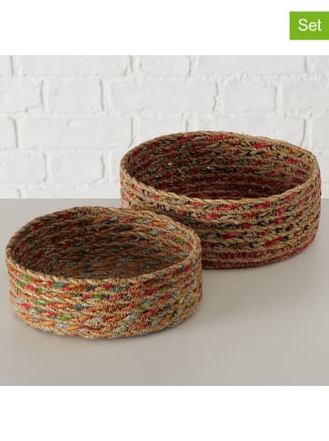 Boltze 2er-Set: Körbe "Avalua" in Natur/ Bunt