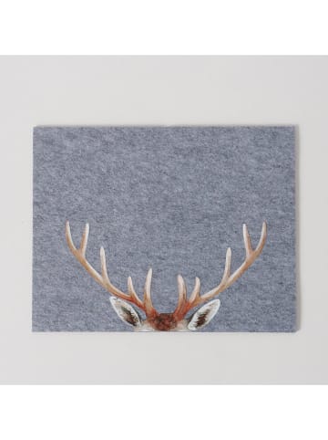 Boltze 2er-Set: Tischsets "Aspen" in Grau/ Braun - (L)45 x (B)35 cm