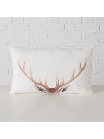 Boltze Kissen ''Aspen'' in Weiß/ Braun - (L)50 x (B)30 cm