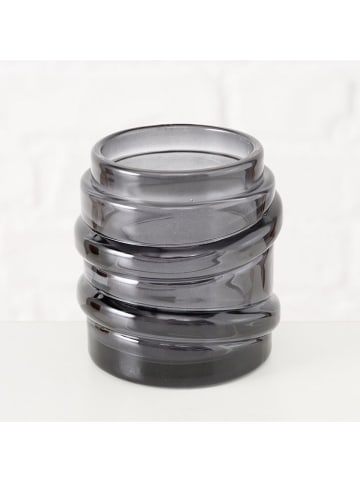 Boltze 2er-Set: Windlichter "Mahama" in Braun/ Grau - (H)8 cm