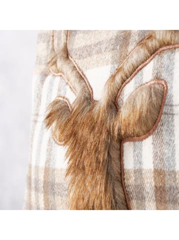 Boltze Poduszka "Myron" w kolorze biało-brązowym - 45 x 45 cm