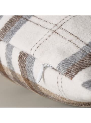 Boltze Kissen ''Myron'' in Weiß/ Braun - (L)45 x (B)45 cm