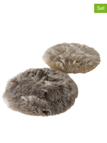 Boltze 2er-Set: Sitzkissen "Josy" in Braun - Ø 38 cm