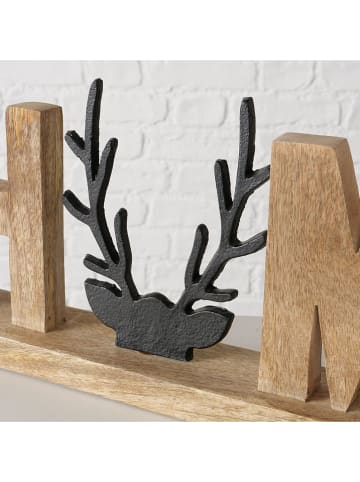 Boltze Dekoschriftzug "Vilbert" in Beige/ Schwarz - (L)46,5 cm