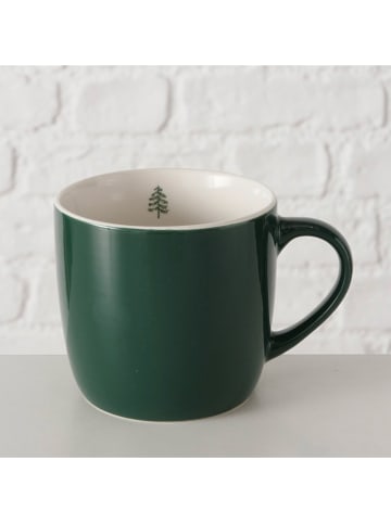 Boltze Jumbotasse ''Anina'' in Dunkelgrün - 420 ml