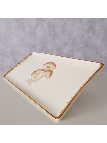 Boltze Servierplatte "Trinson" in Creme/ Braun - (L)35 x (B)16 cm