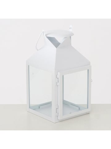 Boltze Laterne "Aberdeen" in Weiß - (B)12,3 x (H)21,5 cm